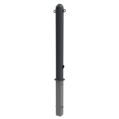 Ornamental bollard | steel tube � 102 mm | removable, with triangular locking mechanismacc. with DIN 3223, self-engaging lockwith hot-dip galvanized ground socket part-no. 470.10 | with 2 eyelets